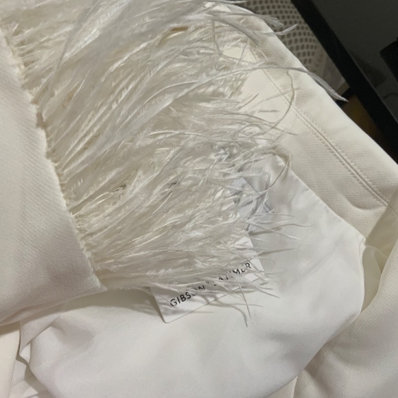 Feather Cuff Accents Gibson Latimer NWT Cream/white Evening Women’s Jack… - Picture 13 of 13